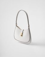 Prada Cleo Brushed Leather Shoulder Bag With Clasp Closure - Image 2